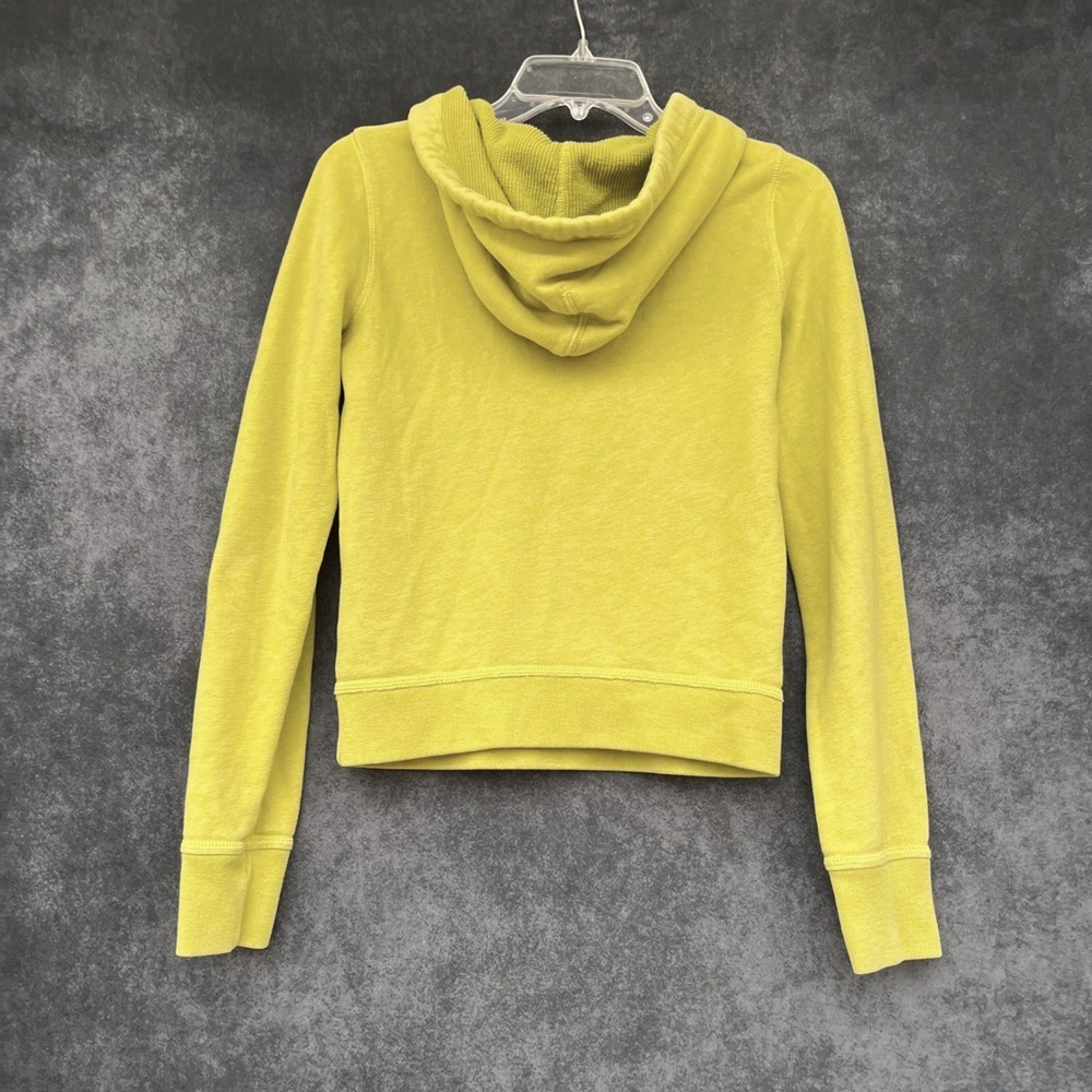 Hollister Vintage Y2K Coconut Girl Hoodie‎ Lime Green Pullover Waffle Hood Small - Picture 5 of 7